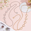 GOMAKERER 2Pcs 2 Colors Moon & Sun Alloy Link Chain Belts AJEW-GO0001-78A-4