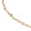 Ion Plating(IP) Adjustable 304 Stainless Steel Dapped Chain Necklaces NJEW-K270-05G-3