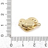 Heart Brass Micro Pave Clear Cubic Zirconia Box Clasps KK-H537-05G-3