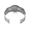 Constellation Alloy Open Cuff Bangles for Women Men BJEW-C064-01AS-09-3