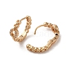 Brass Micro Pave Cubic Zirconia Hoop Earrings EJEW-C073-34KCG-2