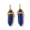 Natural Lapis Lazuli Pointed Pendants G-K329-30G-2