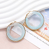 304 Stainless Steel Acrylic Hoop Earrings FS-WG57303-06-1