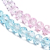 Transparent Painted Glass Beads Strands X1-DGLA-A034-T8mm-A22-4