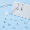 Bowknot Shape Brass Earring Hooks KK-HS0001-78P-5