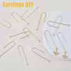 HOBBIESAY 50Pcsp Brass Earring Hooks KK-HY0003-30-6