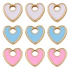 9Pcs 3 Colors Rack Plating Eco-friendly Brass Enamel Charms FIND-SZ0002-45-1