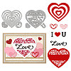GLOBELAND 2Pcs 2 Styles Valentine's Day Carbon Steel Cutting Dies Stencils DIY-DM0004-08-1