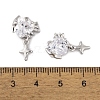 Brass Micro Pave Clear Cubic Zirconia Pendants KK-L212-13P-3