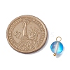 Dyed Synthetic Moonstone Round Charms PALLOY-JF02690-02-2