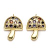 Autumn Theme Brass Micro Pave Cubic Zirconia Pendants ZIRC-L100-032G-1