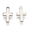 Tarnish Resistant 304 Stainless Steel Tiny Cross Charms STAS-E104-34P-1