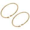 2Pcs Alloy Open Cuff Bangles BJEW-LP0001-11-3