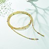 Glass Seed Beaded Rope Knot Multi Layered Necklace for Women NJEW-JN03907-2