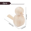 Gorgecraft 2Pcs Natural Wood Display Decorations DJEW-GF0001-18-2