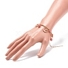 Alloy Enamel & Glass Pearl Charm Bracelet with 304 Stainless Steel Chains for Women BJEW-JB08707-01-3