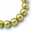 Baking Paint Pearlized Glass Pearl Round Bead Strands X-HY-Q003-4mm-43-2