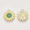 Two Tone Alloy Enamel Pendants ENAM-N050-01C-2