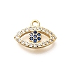 Brass Micro Pave Cubic Zirconia Charms KK-G519-09G-02-1