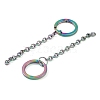 Ion Plating(IP) 304 Stainless Steel Split Key Ring Clasps STAS-L226-009A-M-2