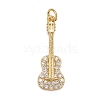 Rack Plating Brass Clear Cubic Zirconia Pendants KK-M229-42G-1