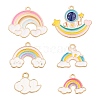 24Pcs 6 Style Alloy Enamel Pendants ENAM-FS0001-19-1