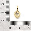 Brass Pave Cubic Zirconia Charms KK-Q097-03D-G-3