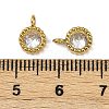 304 Stainless Steel Micro Pave Cubic Zirconia Charms STAS-K302-01D-G-3