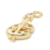 Brass Micro Pave Cubic Zirconia Pendants LS-KK-I380-19G-2