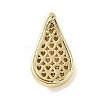 Rack Plating Brass Micro Pave Clear Cubic Zirconia Pendants KK-H474-18G-14-3