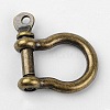 Tibetan Style Alloy D-Ring Anchor Shackle Clasps LS-X-PALLOY-D355-AB-1