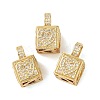 Brass Micro Pave Cubic Zirconia Pendants KK-F919-10A-G-2