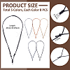40Pcs 5 Colors Adjustable Waxed Cotton Cord Necklace Making AJEW-UN00045-3