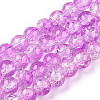 Baking Paint Crackle Glass Beads Strands X-CCG-S001-8mm-14-1