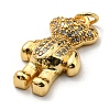 Brass with Cubic Zirconia Pendants KK-K341-30G-01-3