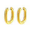 Stylish Stainless Steel Oval Hoop Earrings YV3043-7-1