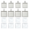 8Pcs 2 Styles 304 Stainless Steel Pendant Cabochon Settings STAS-YW0003-49-1