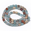 Natural Aqua Terra Jasper Beads Strands G-S366-017-2