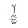 Clear Cubic Zirconia Belly Button Rings WG9960A-24-1