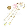 Moon & Star Brass Hanging Ornaments HJEW-JM01478-01-3