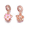 Rack Plating Alloy Enamel European Dangle Charms MPDL-N039-067-2