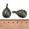 Natural Green Aventurine Teardrop Pendants G-K363-01R-02-3