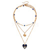 Alloy Rhinestone 3 Layer Necklaces WGF0AED-02-2