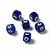 Resin Evil Eye European Beads LS-X-RESI-A021-01-1