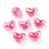 Two Tone UV Plating Transparent Acrylic European Beads OACR-F004-06F-1