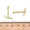 Brass Micro Pave Clear Cubic Zirconia Pendants KK-F930-26C-G-3