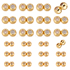   24Pcs 2 Style Brass Beads FIND-PH0008-67-1