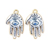Religion Printed Alloy Pendants AL-CBA7256-24G-02-1