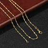 1.5mm Rack Plating Brass Singapore Chain Necklaces for Women Men MAK-L044-22G-2