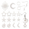 Yilisi DIY Moon & Star Drop Earring Making Kit DIY-YS0001-35-9